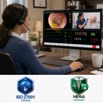 Telehealth software platform dashboard with real-time clinical data and workflows